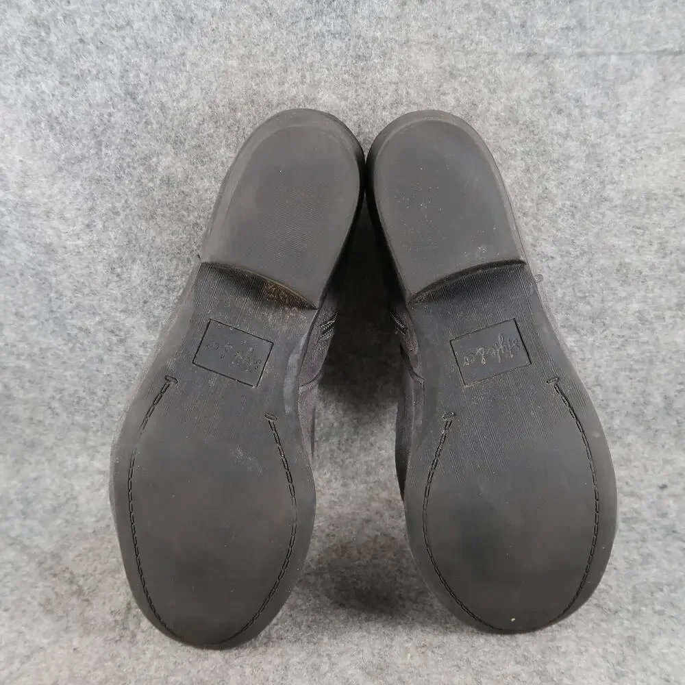 Style&Co Shoes Womens 9.5 Ankle Booties Fashion Casual Grey Zip Block Heel Boot